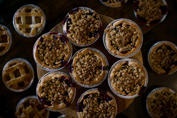 mini pumpkin and sweet potato and pecan pies