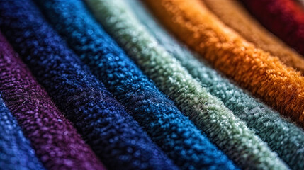 Details of the carpet fabric in exciting macro - obrazy, fototapety, plakaty