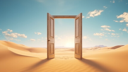 gateway  or door in desert,  unveiling startup potential 