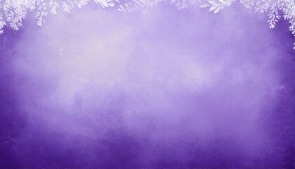 elegant lavender purple background with white hazy top border and dark royal purple grunge texture...