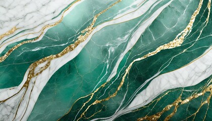 marble background white turquoise green marbled texture with gold veins abstract luxury background...