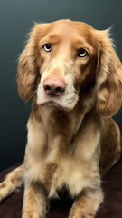 beautiful portrait of a hunting dog