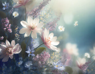 Fototapeta na wymiar floral romantic abstract background; spring, nature, the concept of romance