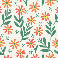 nature background of colorful flowers pattern vector template