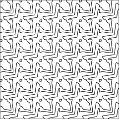 Figures from lines. Black patterns on white background for web pages, textures, cards, posters, textiles, textiles, packaging or napkins. Abstract wallpaper. Repeating background image. White texture.