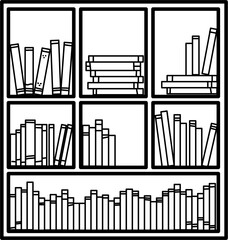 Obraz premium Library Education Drawing Doodle Vector Illustration