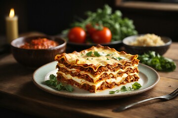 lasagna with meat and vegetables