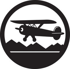 SkyRise Emblem Vector Aviation Symbol AeroStreak Icon Airborne Flight Craft