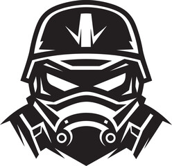 TroopTracker Mascot Emblem in Vector InfantryInk Vectorized Armyman Mascot Icon