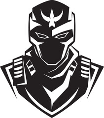 BattleBrigade Armyman Mascot Vector Emblem SoldierSketch Mascot Vector Logo Icon