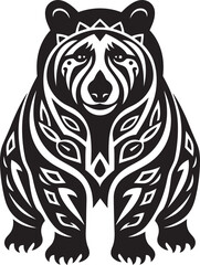 PolarPulse Elegance in Bear Vector Icon BrownBearCraft Dynamic Vector Logo Icon