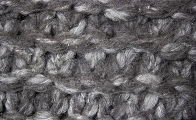 Rustic knitted fabric in grey