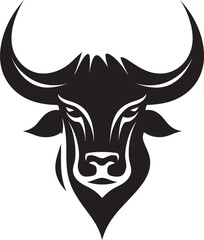 RagingBull Sleek Bull Head Symbol BullRage Elegant Vectorized Bull Head Icon