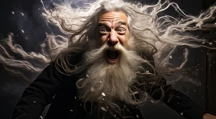 Foto op Plexiglas An old man with a big gray beard © progressman