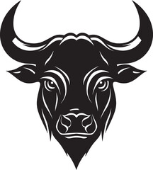 RampantRage Precision Bull Head Symbol HornCraft Artistic Bull Head Vector Icon