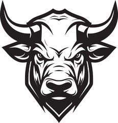 StampedeMark Sleek Vector Bull Logo BullRage Dynamic Bull Vector Emblem