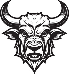 RampantRage Precision Bull Symbol StampedeMark Sleek Vector Bull Logo
