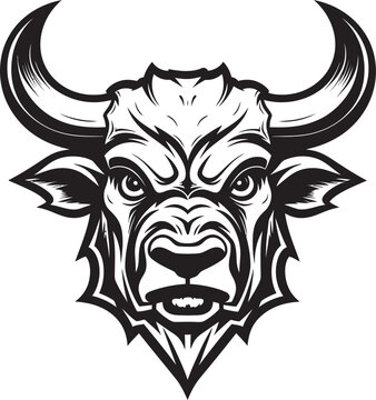 RampantRage Precision Bull Symbol StampedeMark Sleek Vector Bull Logo
