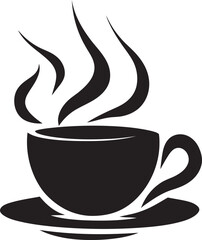 JavaGraffix Sleek Coffee Cup Icon AromaAura Elegant Vector Coffee Cup Symbol
