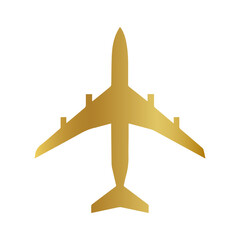 3d golden airplane