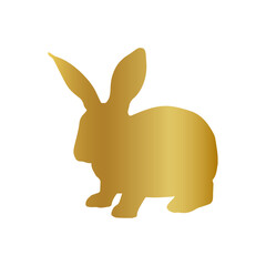 golden easter bunny silhouette