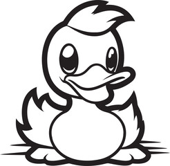 WaddleMark Elegant Duck Icon FeatheredFloatGraffix Dynamic Duck Symbol