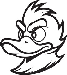 QuackCraft Elegant Duck Symbolization WaddleMark Dynamic Vector Duck Logo