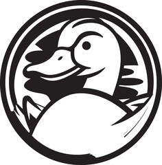 GlideMaster Precision Vectorized Duck Design QuackCraft Sleek Vector Duck Logo