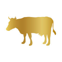 golden cow silhouette