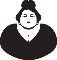 RadiantSelfAura Elegant Body Positive Design EmpowerCurveMark Precision Woman Empowerment Emblem