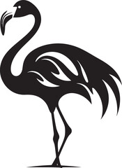 Majestic Plumage Vector Flamingo Logo Glamorous Avian Appeal Flamingo Emblem in Vector