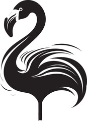Graceful Plumage Flamingo Vector Icon Elevated Elegance Vector Flamingo Logo