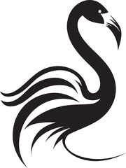 Artistic Avian Symbolism Vector Flamingo Sleek Plumage Flamingo Logo in Vector