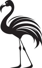 Avian Magnificence Flamingo Logo Design Elegant Plumage Flamingo Vector Icon