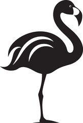 Vibrant Plumage Flamingo Vector Icon Regal Avian Presence Vector Flamingo Logo