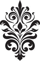 Petals of Charm Decorative Icon Design Whispering Blooms Floral Emblem Vector