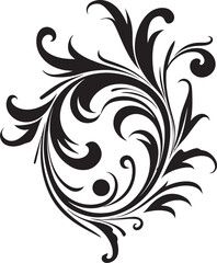 Blossom Serenade Decorative Element Design Floral Radiance Emblem Icon Logo