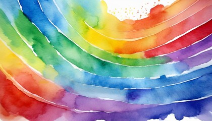 rainbow watercolor background - obrazy, fototapety, plakaty