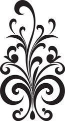 Petals Symphony Decorative Floral Emblem Whimsical Blossoms Floral Icon Design