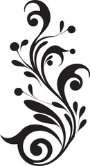 Whimsical Blossoms Floral Emblem Design Blossom Serenade Vector Floral Emblem