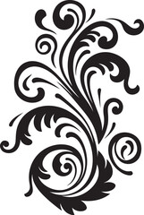 Artistic Flourish Vector Floral Emblem Flourishing Petals Decorative Icon Design