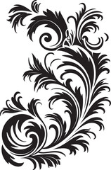 Luxe Floral Embellishments Vector Logo Design Whimsy in Decorative Elements Logo Icon