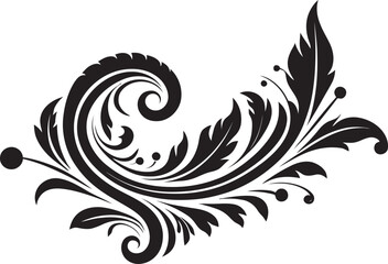 Artistic Floral Ornament Vector Logo Elegance Enshrined Decor Element Logo