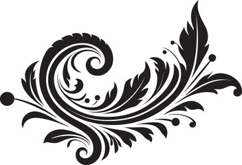 Fototapeta premium Artistic Floral Ornament Vector Logo Elegance Enshrined Decor Element Logo