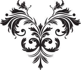 Obraz premium Opulent Floral Detail Decor Element Logo Stylish Botanical Accent Vector Logo Design