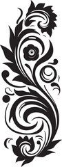 Fototapeta na wymiar Floral Artistry Vector Logo Icon Finesse in Floral Detail Decor Element Logo