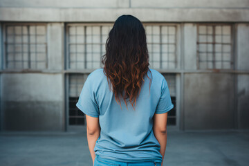 Incarcerated woman and prison man entering a prison cell, seen from behind against the prison backdrop. The somber image reflects regret and sorrow for their actions - obrazy, fototapety, plakaty