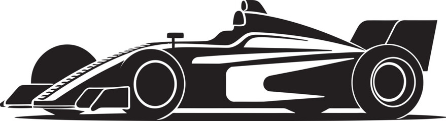 Racing Fusion F1 Car Logo Vector Design Supersonic Emblem Formula One Car Icon