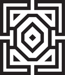 Chromatic Deco Geometry Vector Emblem Design Geometric Deco Fusion Logo Vector Icon