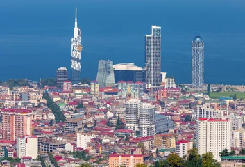 Fotobehang Aerial view of Batumi from above on a sunny day. © pillerss